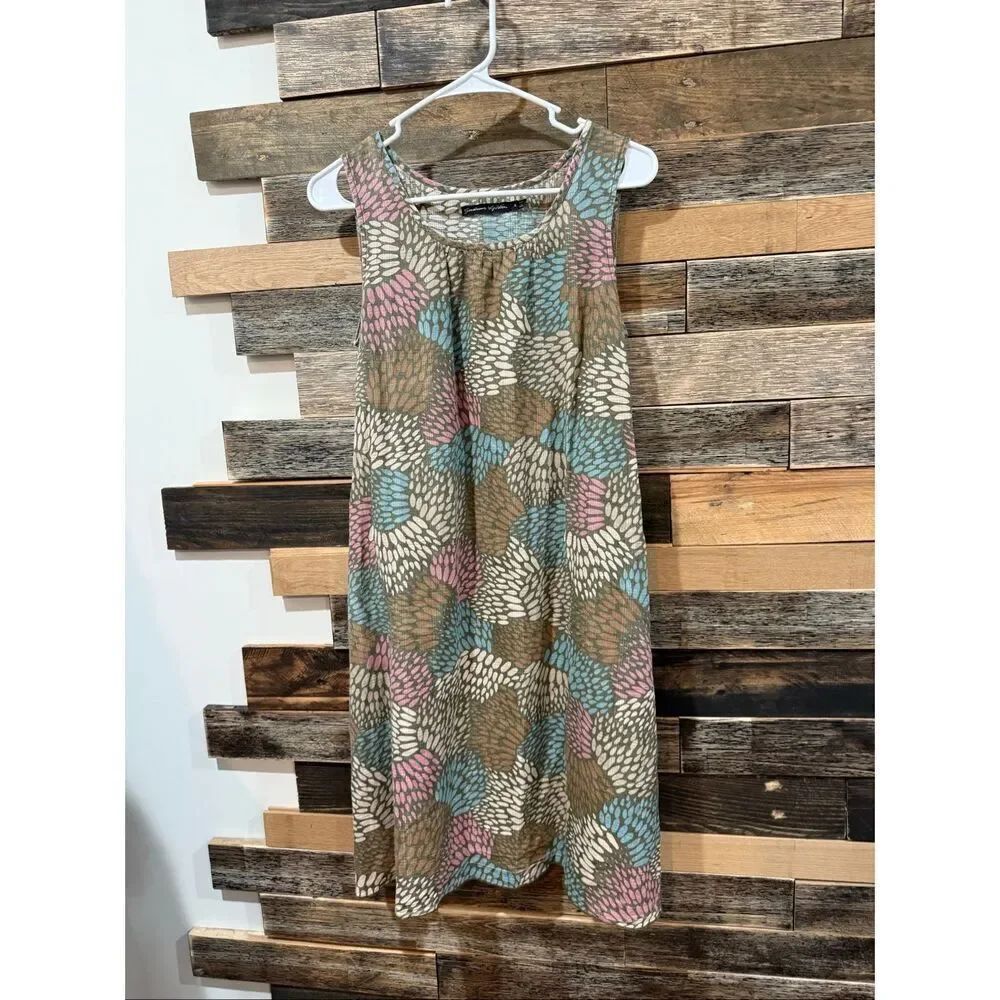 Gudrun Sjoden Cotton Floral Dress pockets sz Small